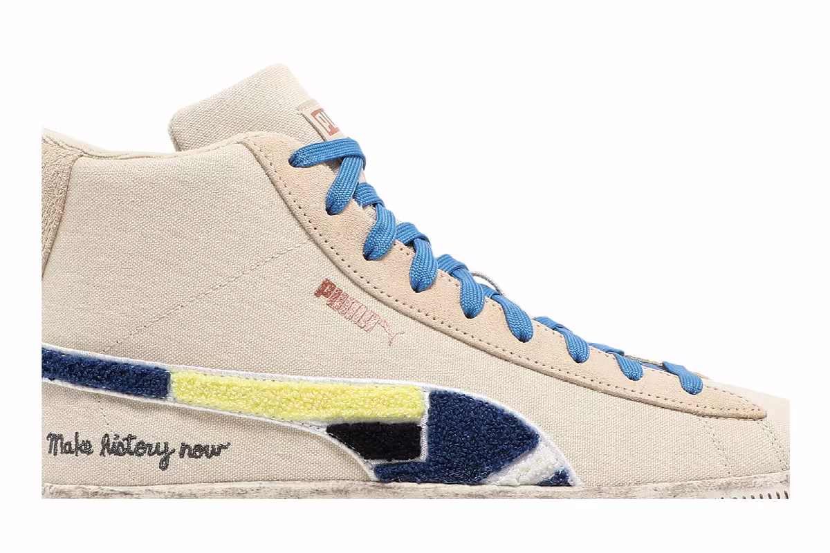 Black Fives x Puma Clyde Mid Creme Brulee, view 3