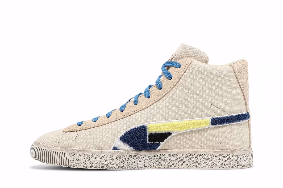 Black Fives x Puma Clyde Mid Creme Brulee, view 4