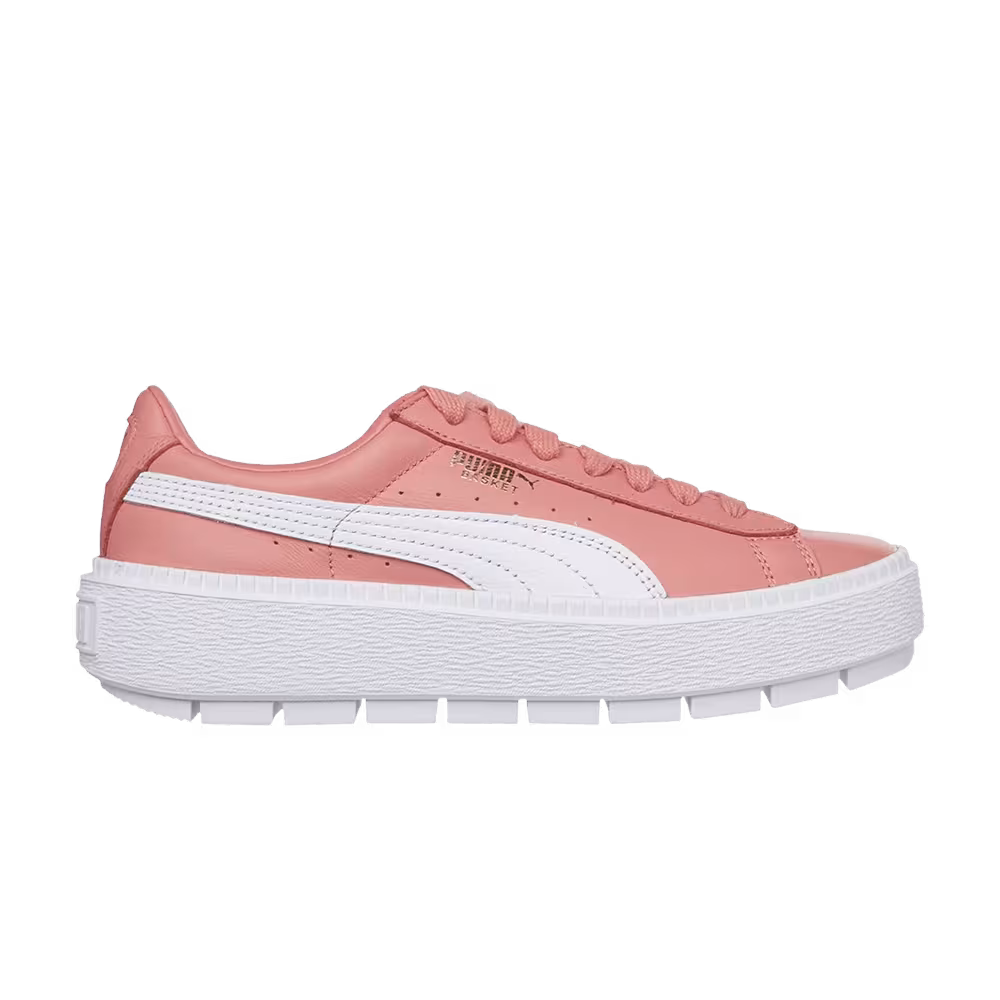 Puma Women's Platform Trace Leather Pink