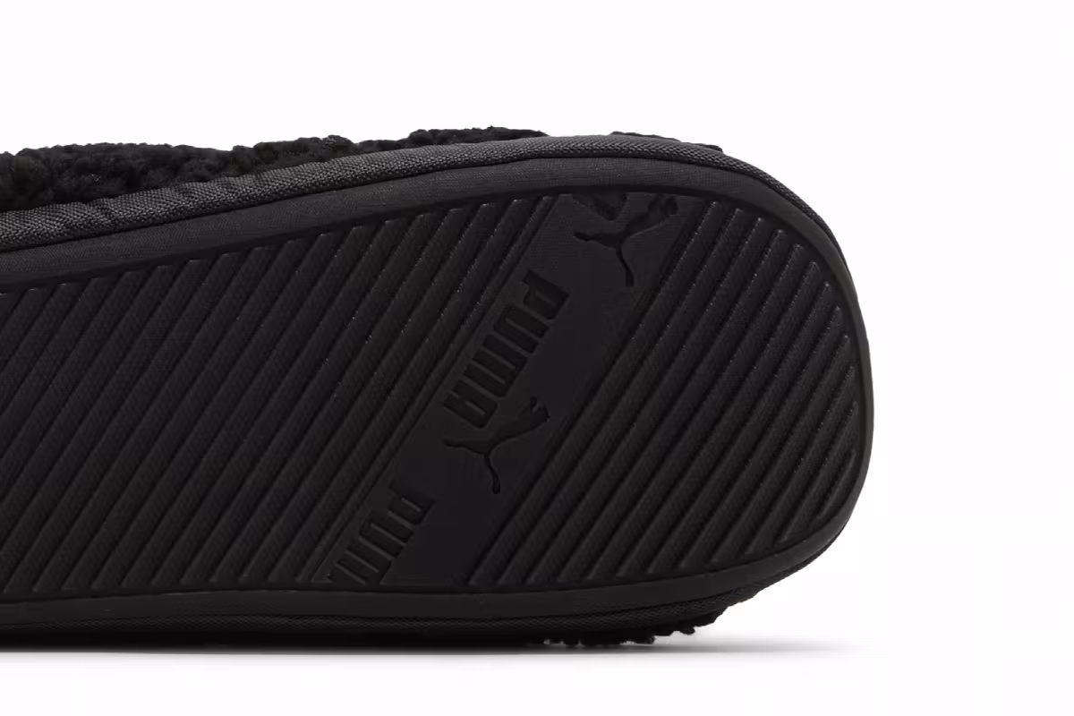 Puma Scuff Sherpa Slippers Black, view 6