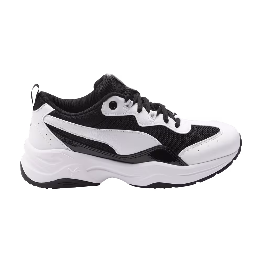 Puma Women's Cilia Patent SL White Black Silver