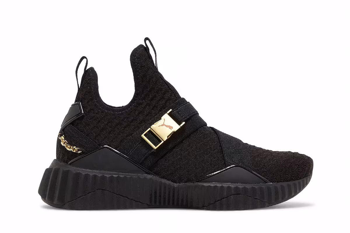 Puma Women's Defy Mid Black Gold, view 2