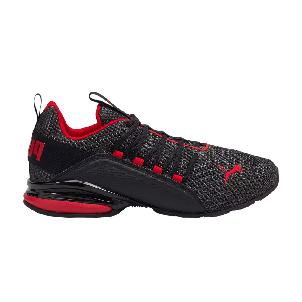 Puma Axelion LS Black High Risk Red