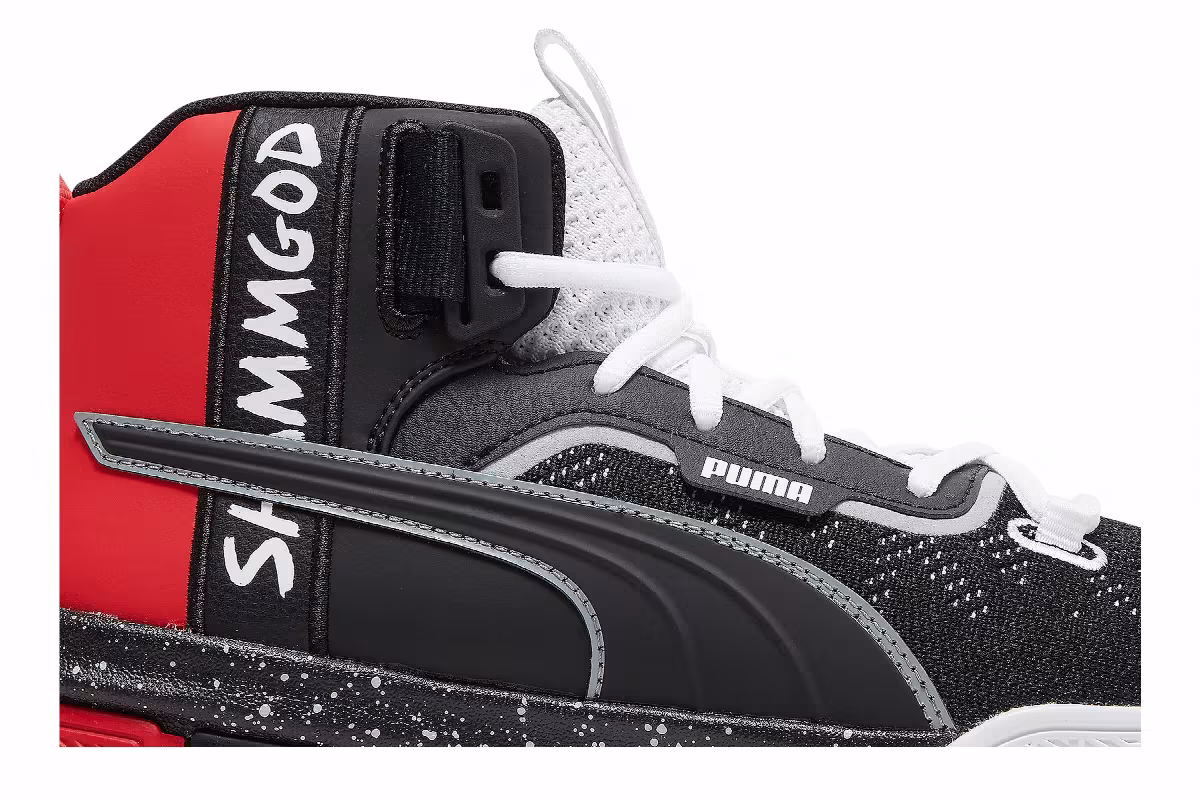 Puma God Shammgod x Legacy Black High Risk Red, view 3
