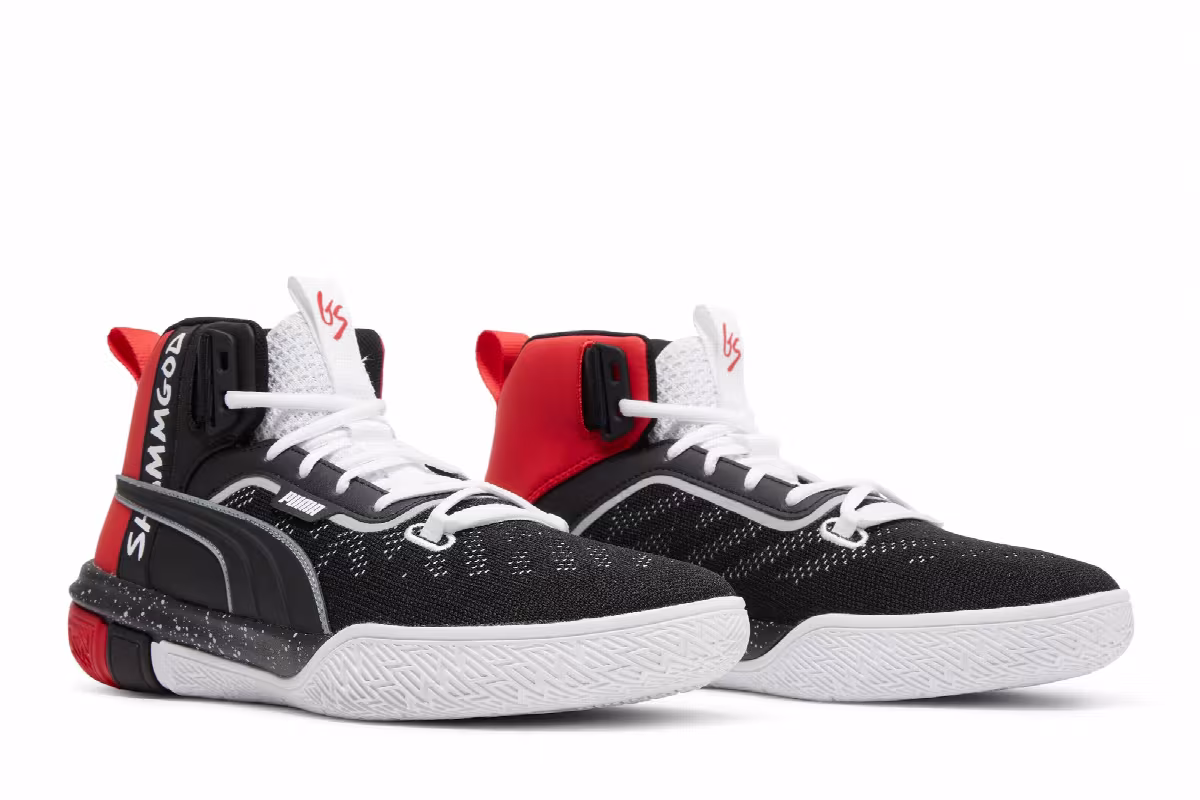 Puma God Shammgod x Legacy Black High Risk Red, view 9