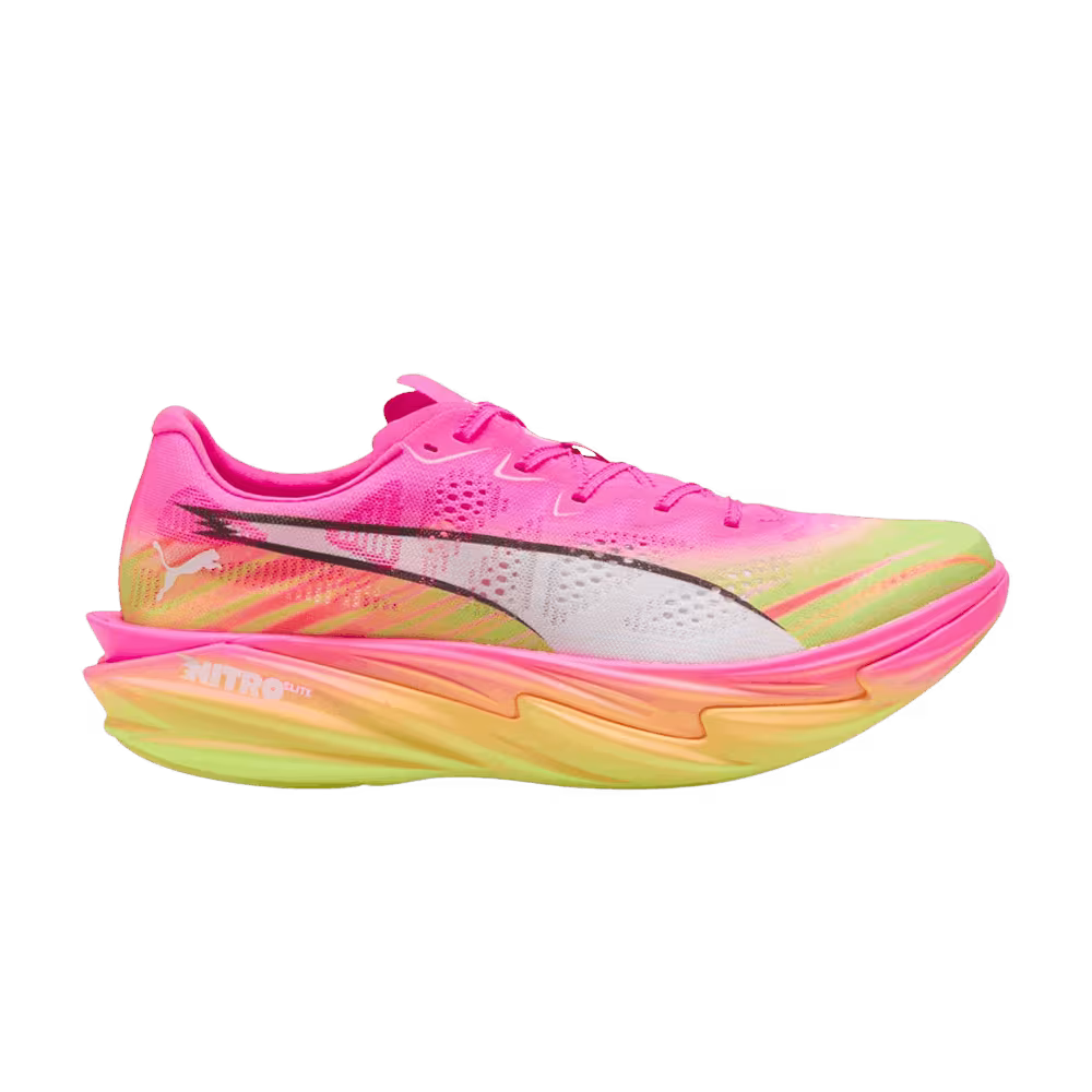 Puma Deviate Nitro Elite 4 Poison Pink Yellow Alert Bright Aqua
