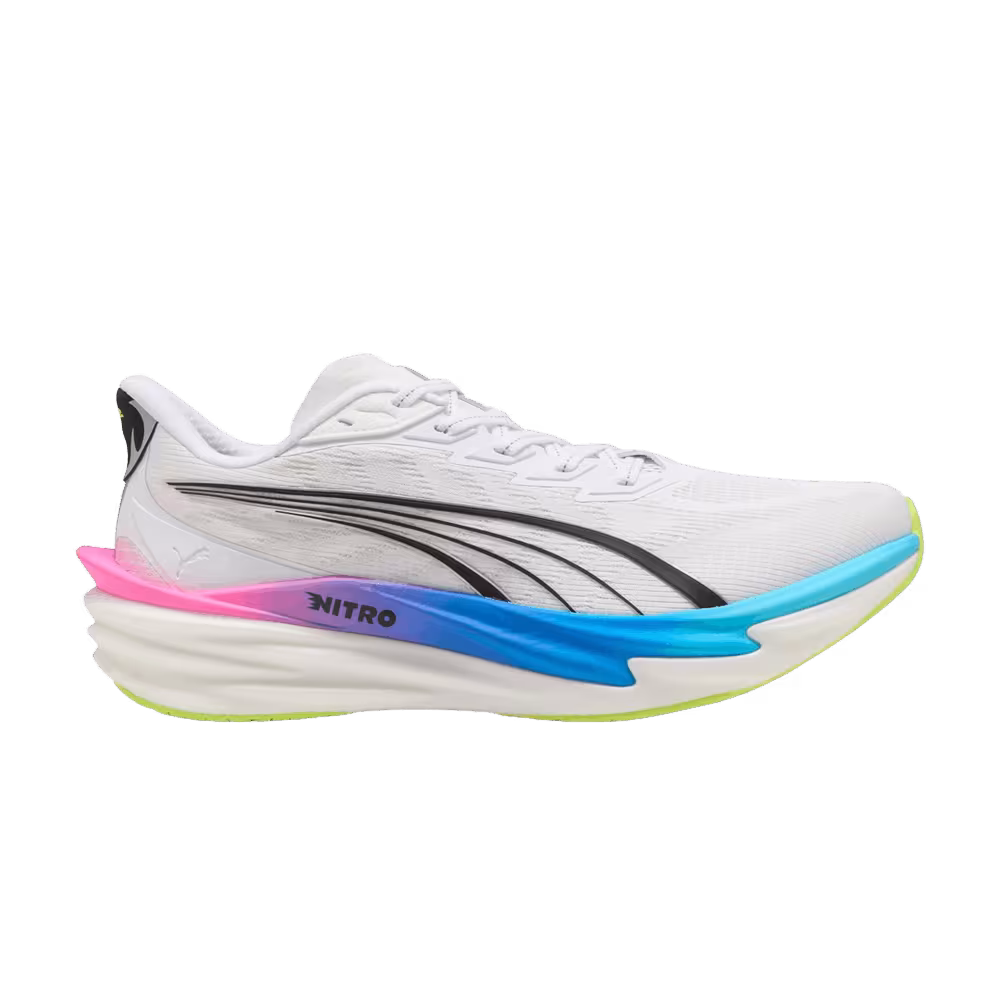 Puma Deviate Nitro 4 White Poison Pink Ultra Blue