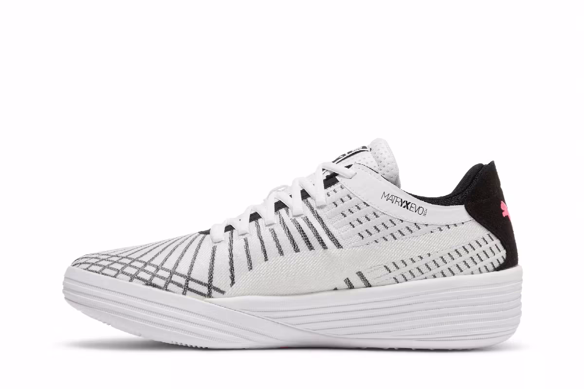 Puma Clyde All-Pro White Black, view 4