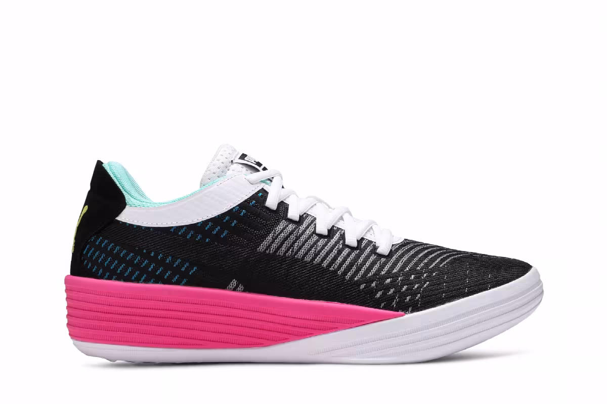 Puma Clyde All-Pro Black Luminous Pink, view 2