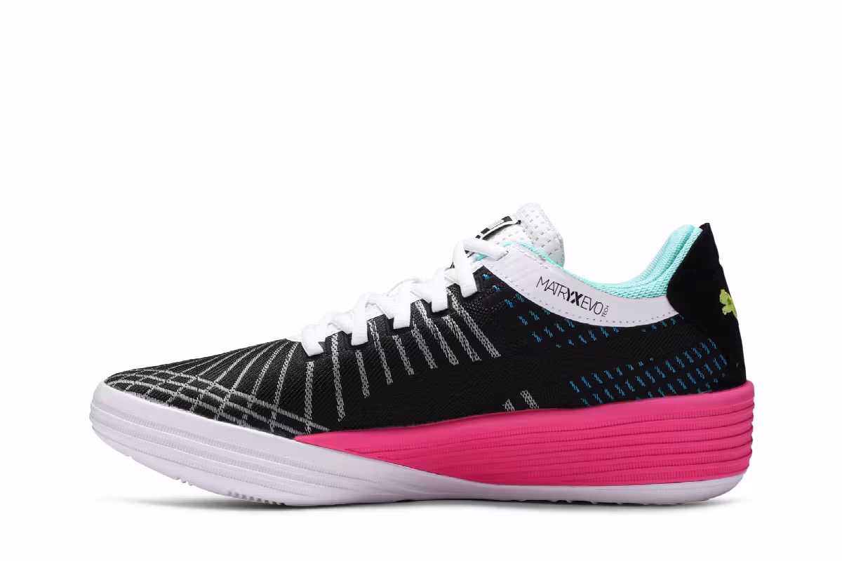 Puma Clyde All-Pro Black Luminous Pink, view 4