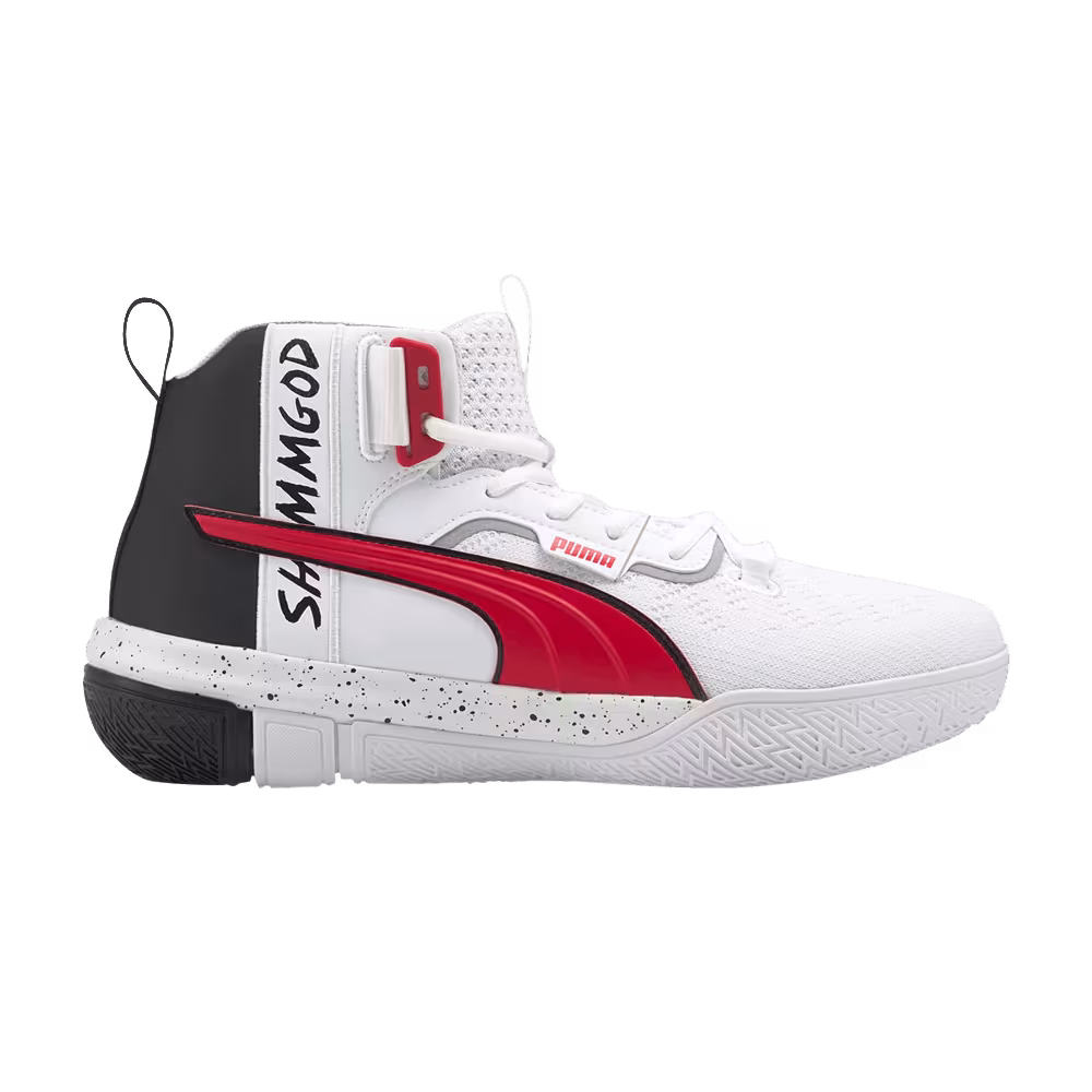 God Shammgod x Puma Legacy White High Risk Red