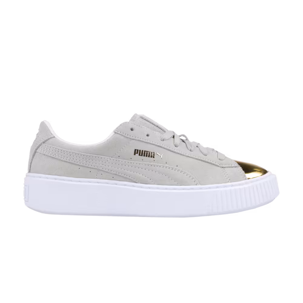 Puma Women's Suede Platform White Gold