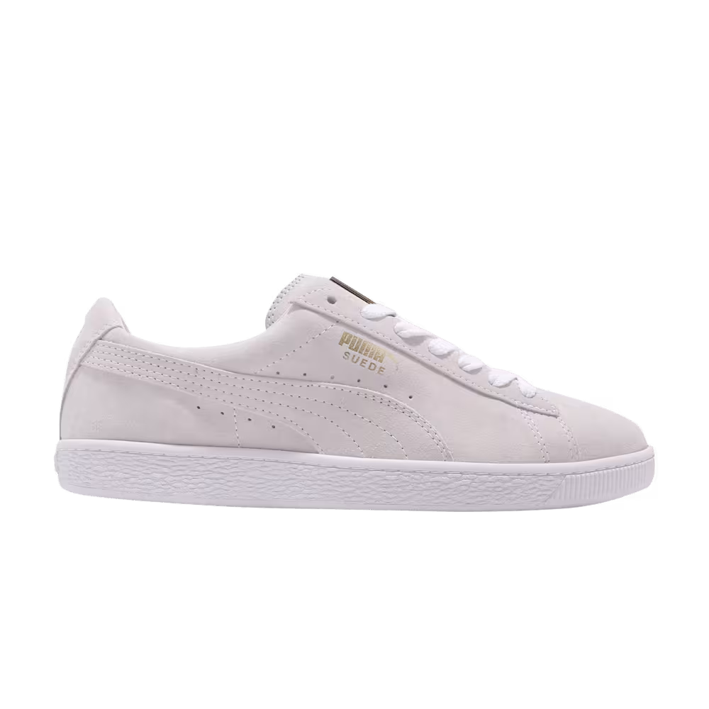 Puma Suede Classic Metal Badge White Team Gold