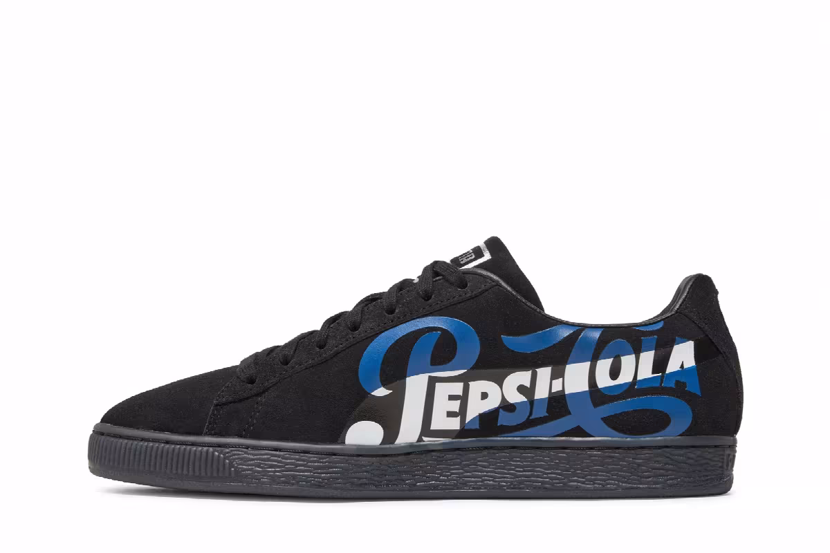 Pepsi x Puma Suede Classic Black, view 4