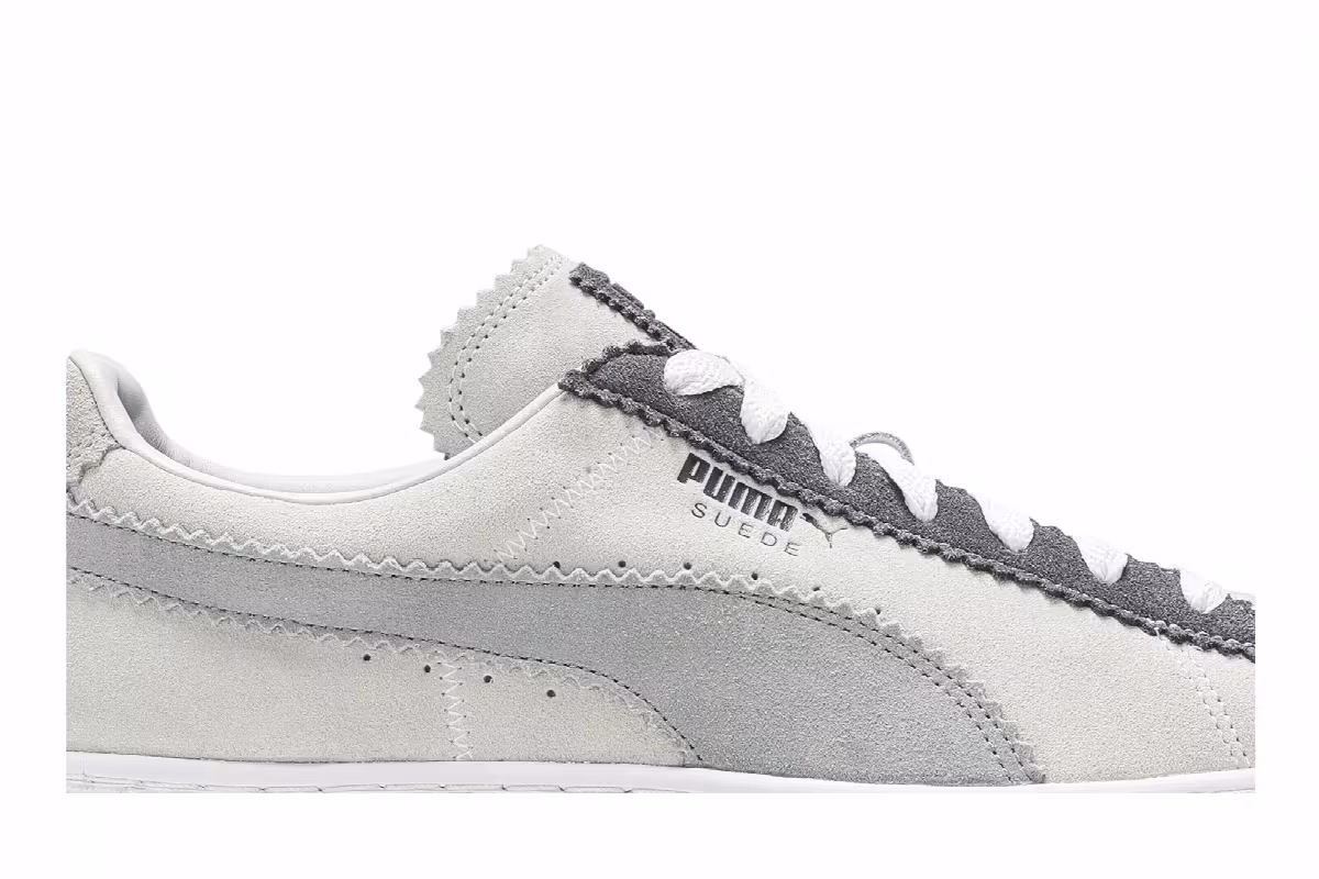 Michael Lau x Puma Suede Classic White Grey, view 3