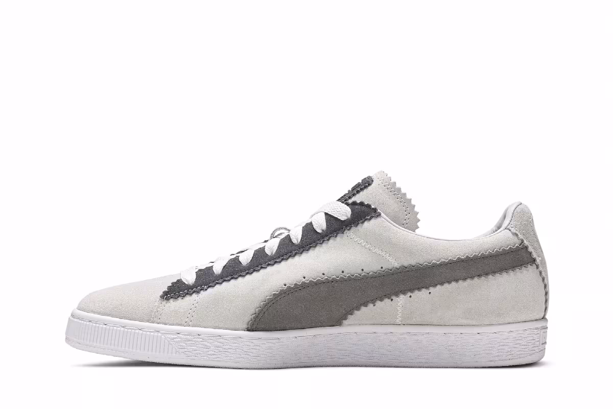 Michael Lau x Puma Suede Classic White Grey, view 4