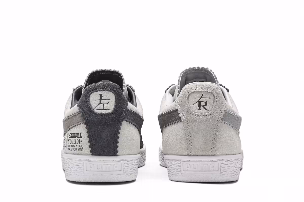 Michael Lau x Puma Suede Classic White Grey, view 7