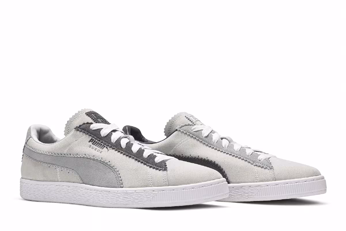 Michael Lau x Puma Suede Classic White Grey, view 9