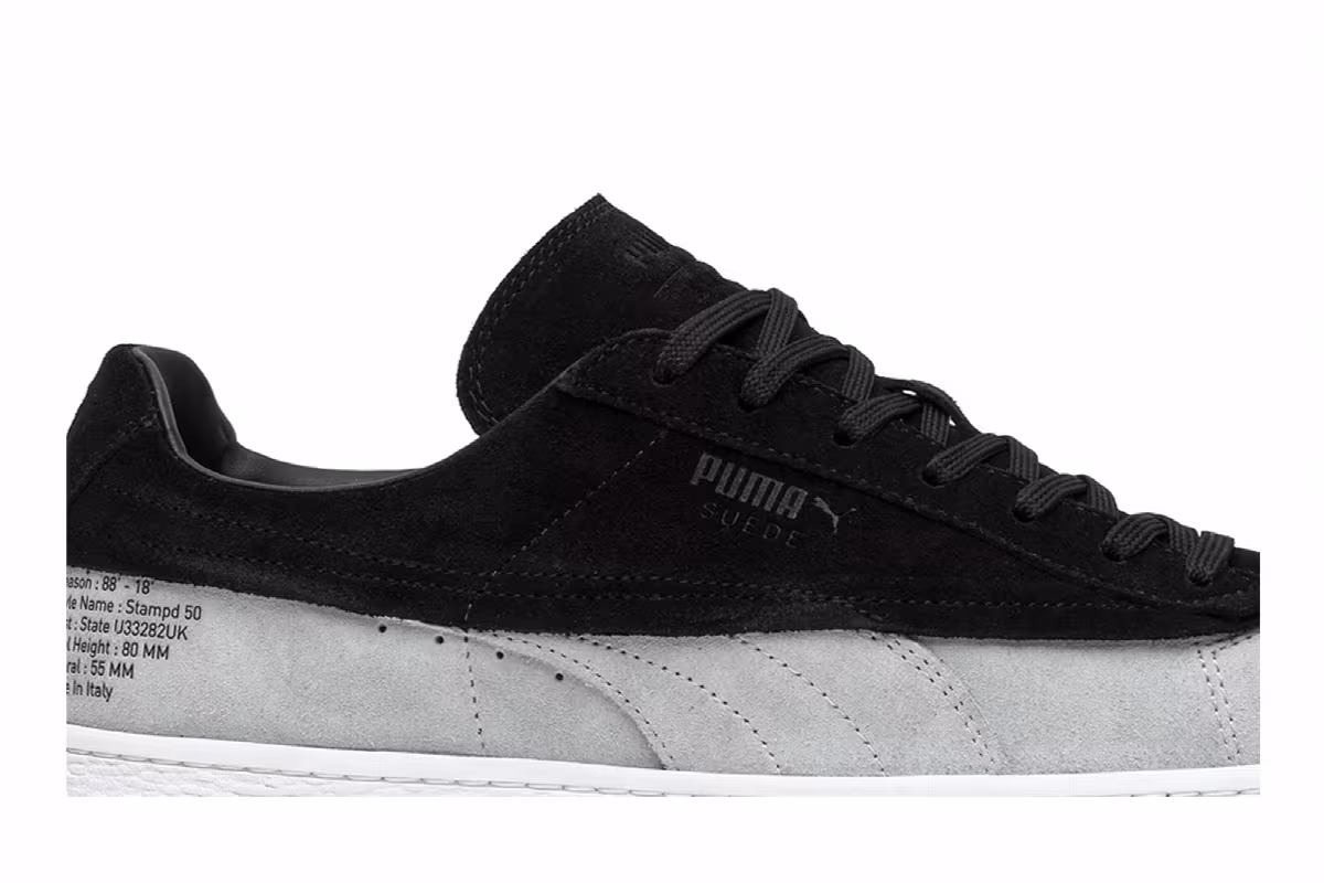 Stampd x Puma Suede Classic White Black, view 3