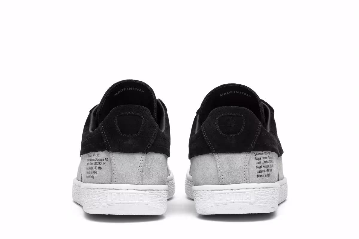 Stampd x Puma Suede Classic White Black, view 7
