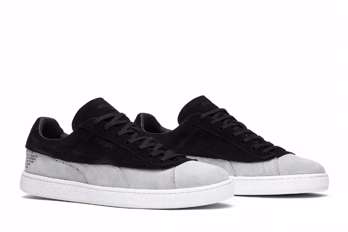 Stampd x Puma Suede Classic White Black, view 9