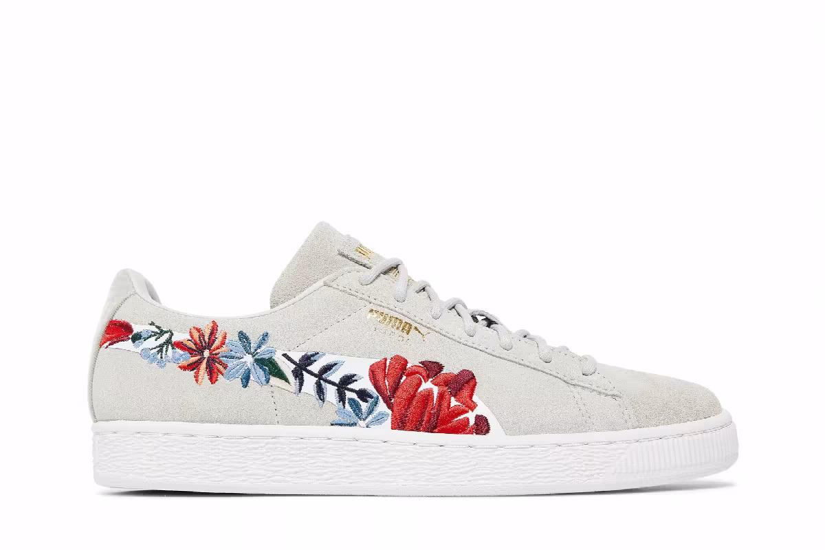 Puma Women's Suede Classic Embroided Floral, view 2