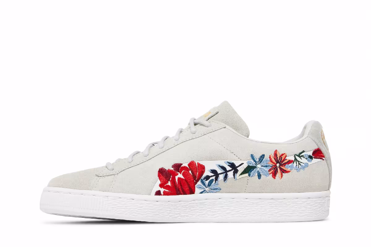 Puma Women's Suede Classic Embroided Floral, view 4
