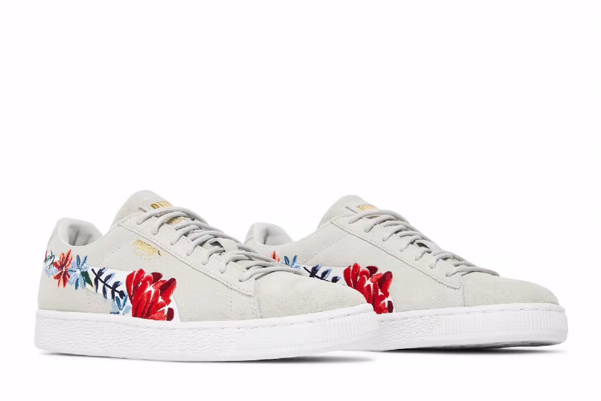 Puma Women's Suede Classic Embroided Floral, view 9