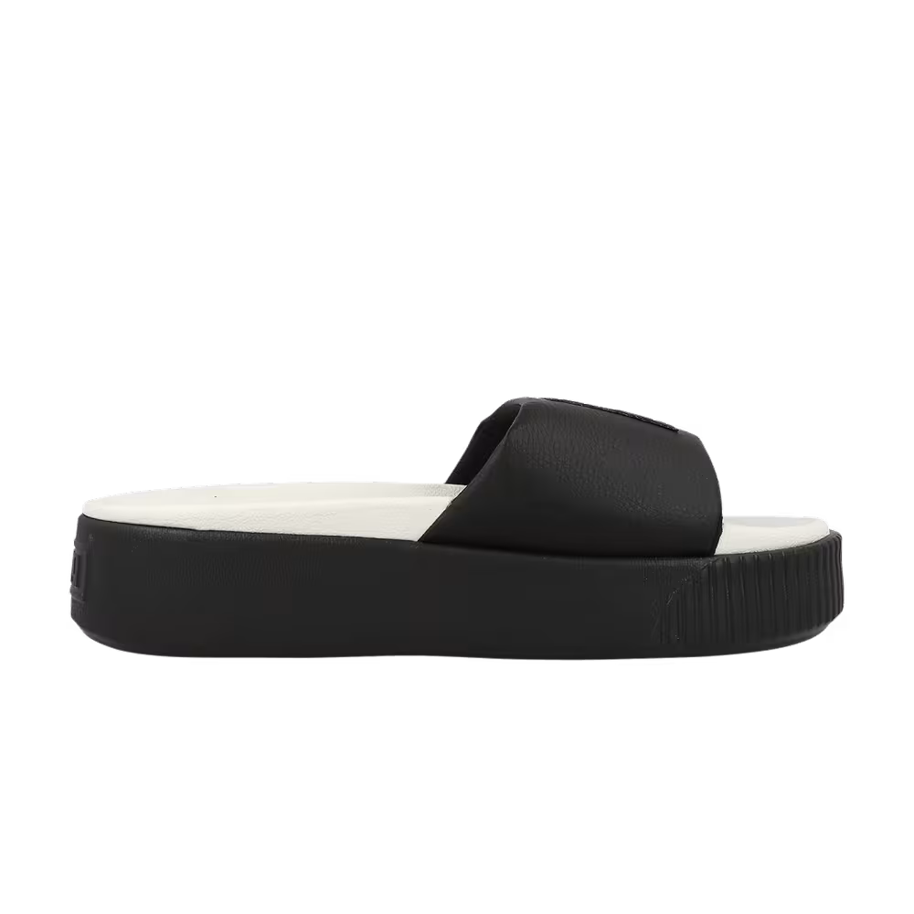 Puma Women's Platform Slide Black Whisper White