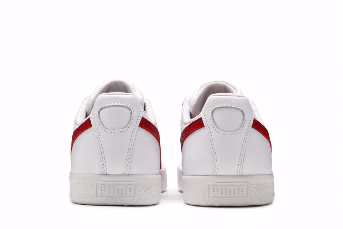 Puma Clyde Core Leather Foil White Cherry, view 7