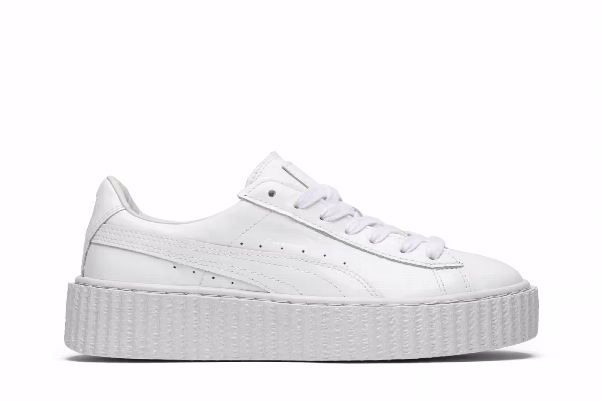 Fenty x Puma Women's Patent Leather Creepers Glo White, view 2