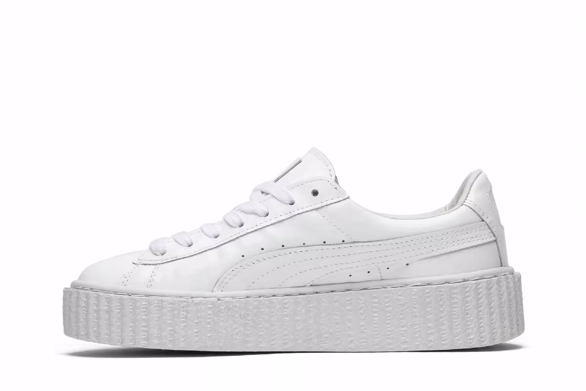 Fenty x Puma Women's Patent Leather Creepers Glo White, view 4