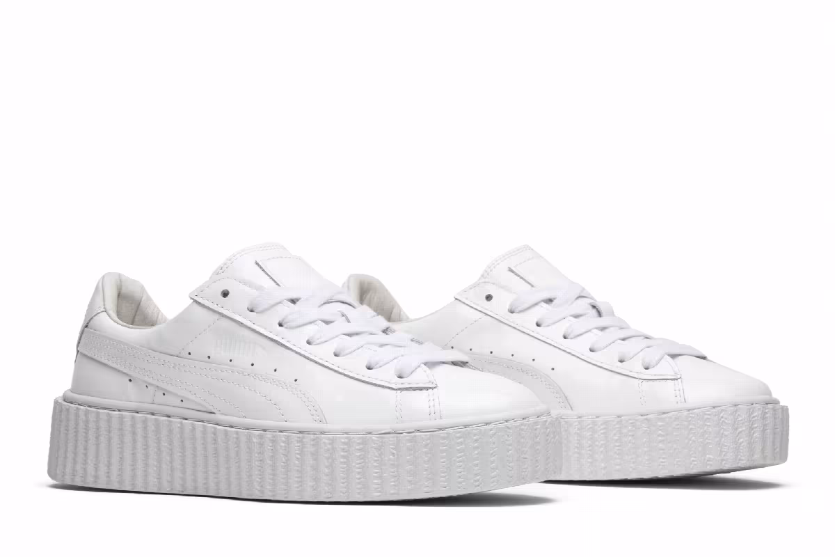 Fenty x Puma Women's Patent Leather Creepers Glo White, view 9