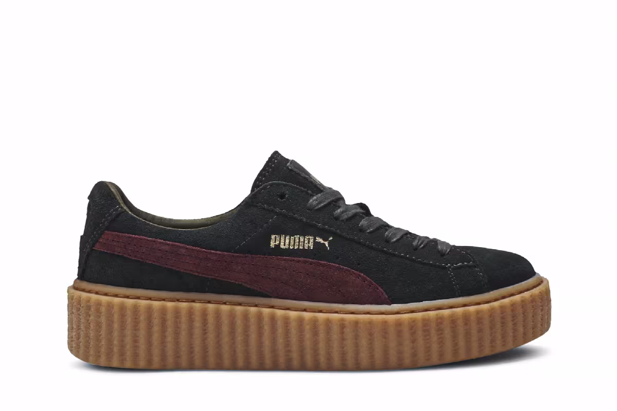 Fenty x Puma Women's Suede Creeper Green Bordeaux, view 2
