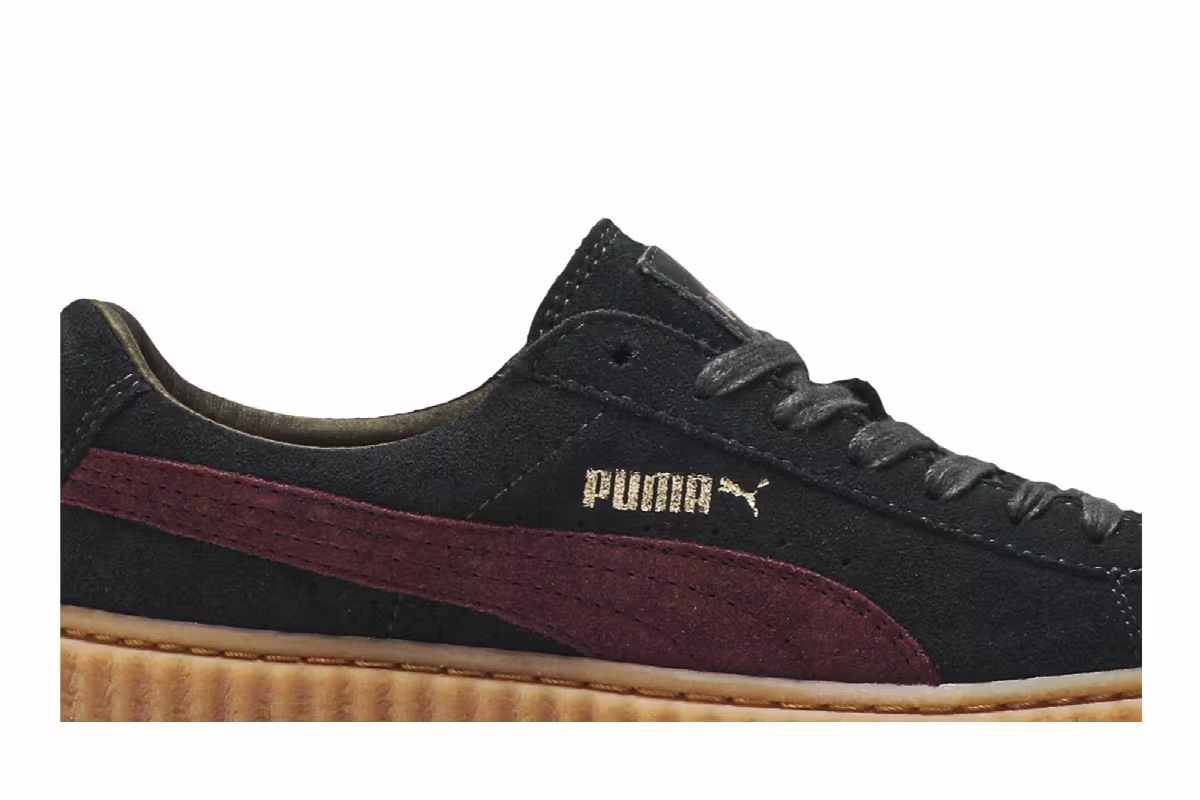 Fenty x Puma Women's Suede Creeper Green Bordeaux, view 3