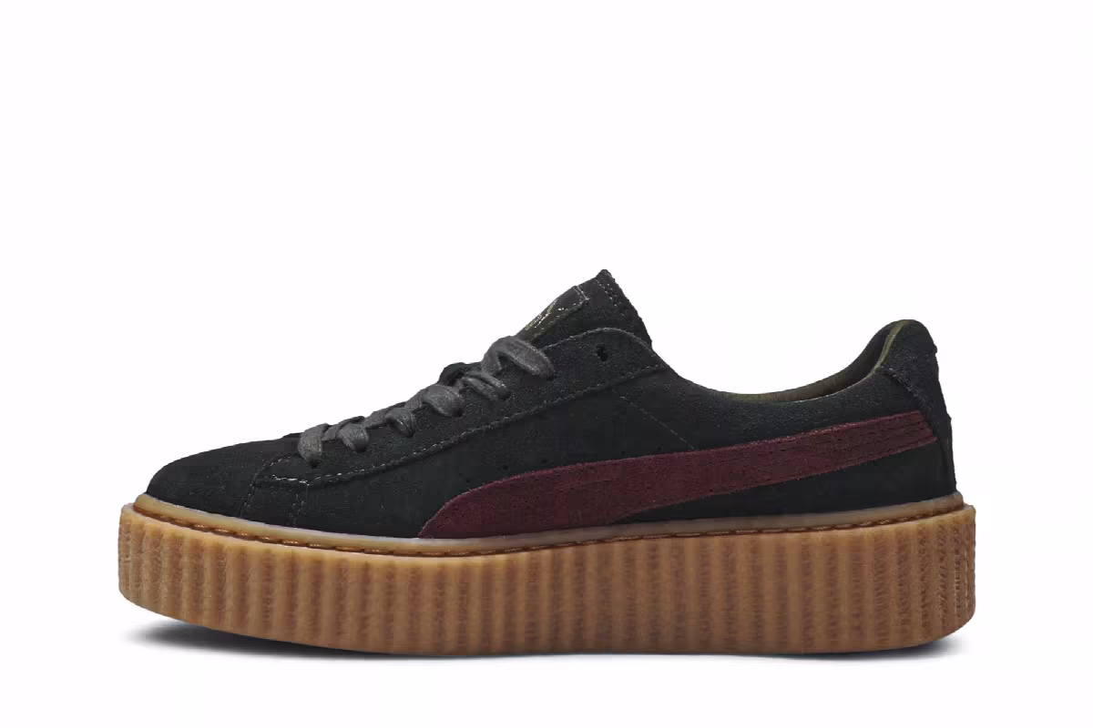 Fenty x Puma Women's Suede Creeper Green Bordeaux, view 4