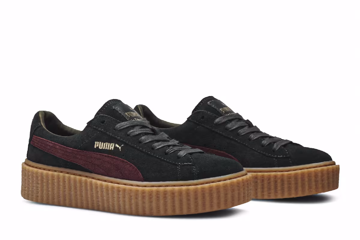 Fenty x Puma Women's Suede Creeper Green Bordeaux, view 9