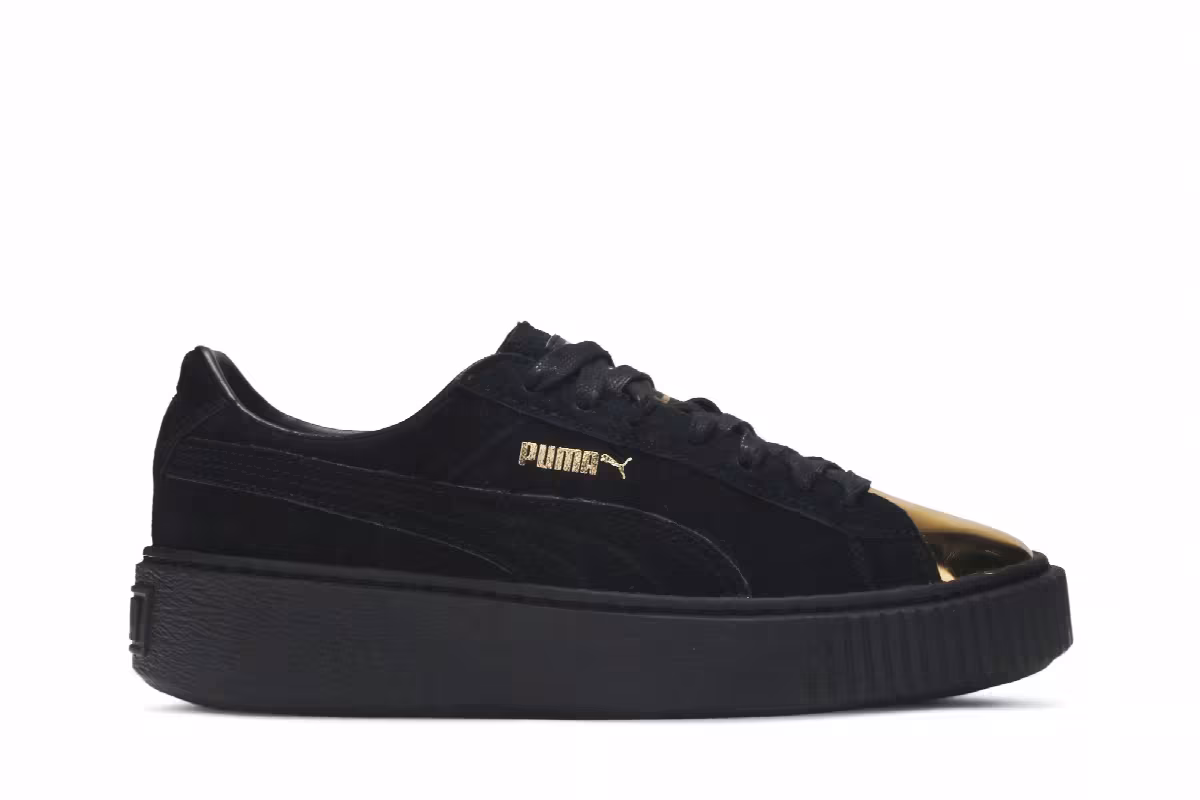 Puma Women's Suede Platform Gold, view 2