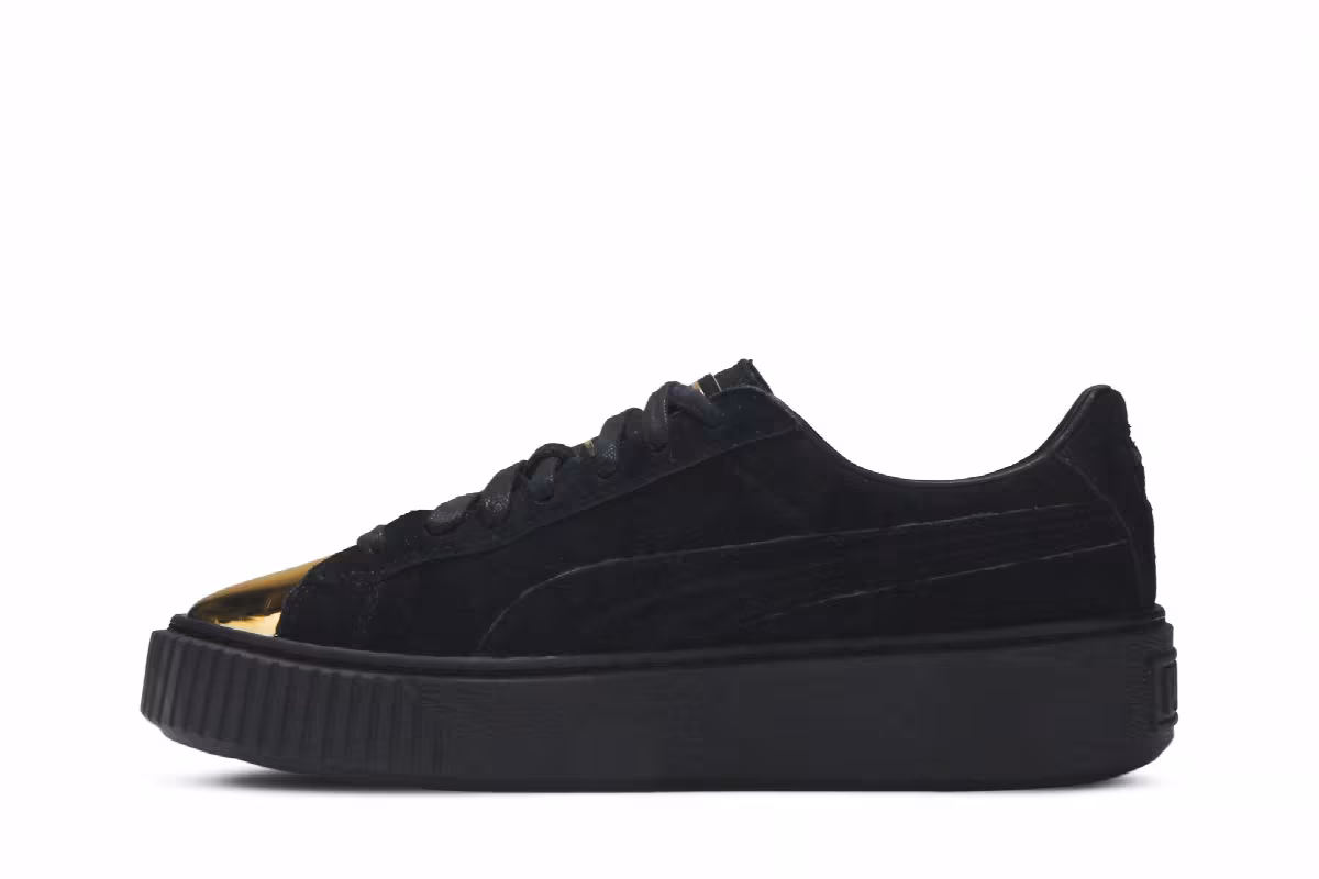 Puma Women's Suede Platform Gold, view 4