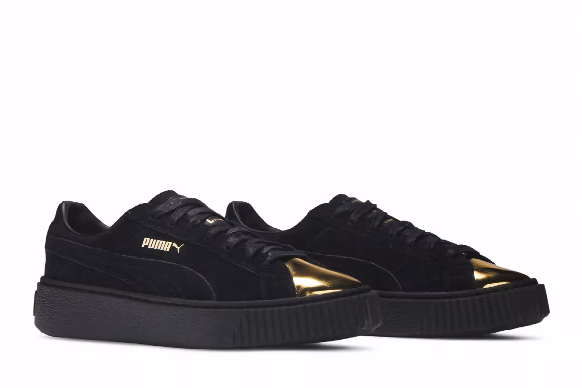 Puma Women's Suede Platform Gold, view 9