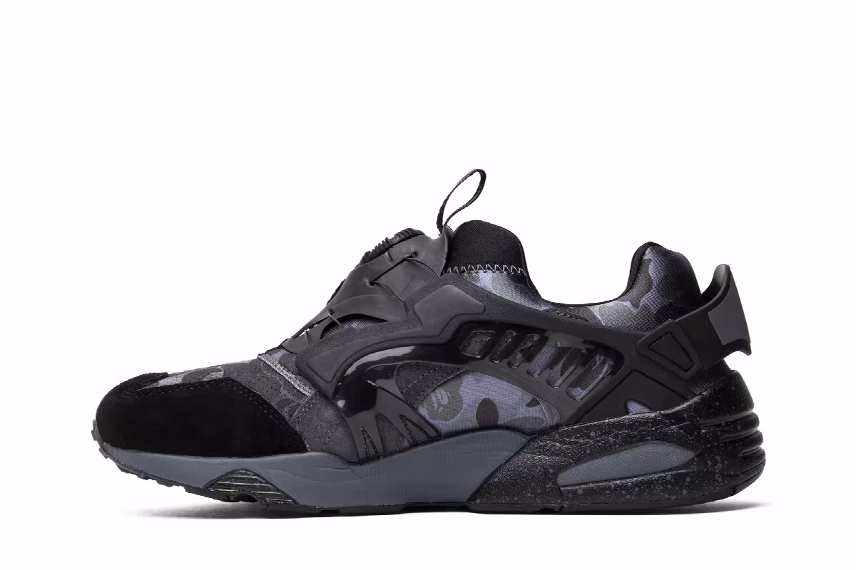 Puma A Bathing Ape x Disc Blaze Black Camo, view 4