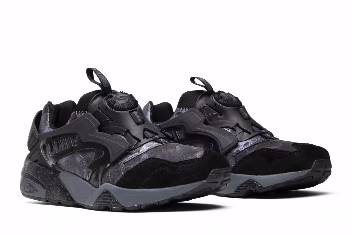 Puma A Bathing Ape x Disc Blaze Black Camo, view 9