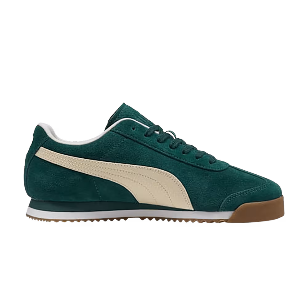 Puma Roma Suede Green Terrain Alpine Snow