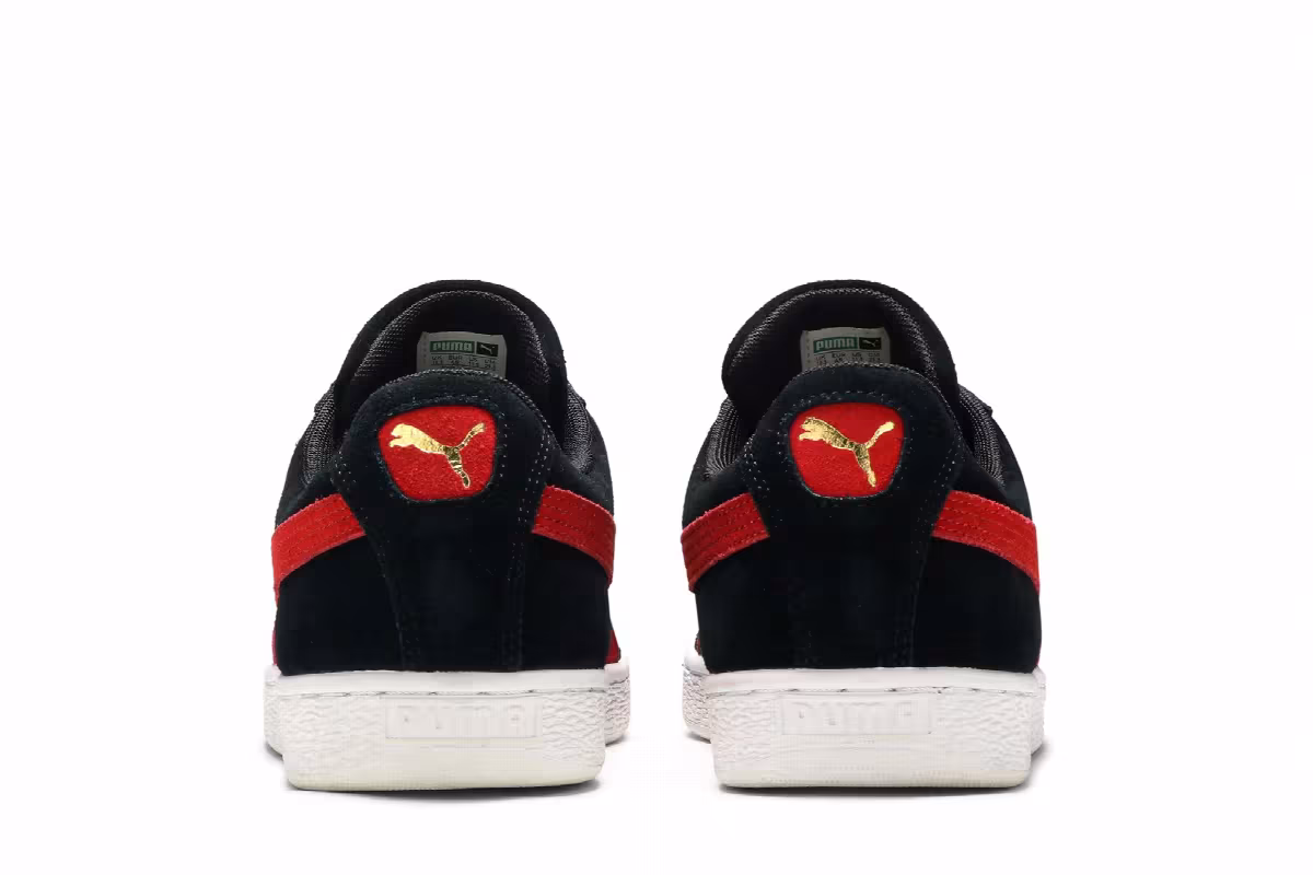 Puma Suede Classic Black Ribbon Red, view 7