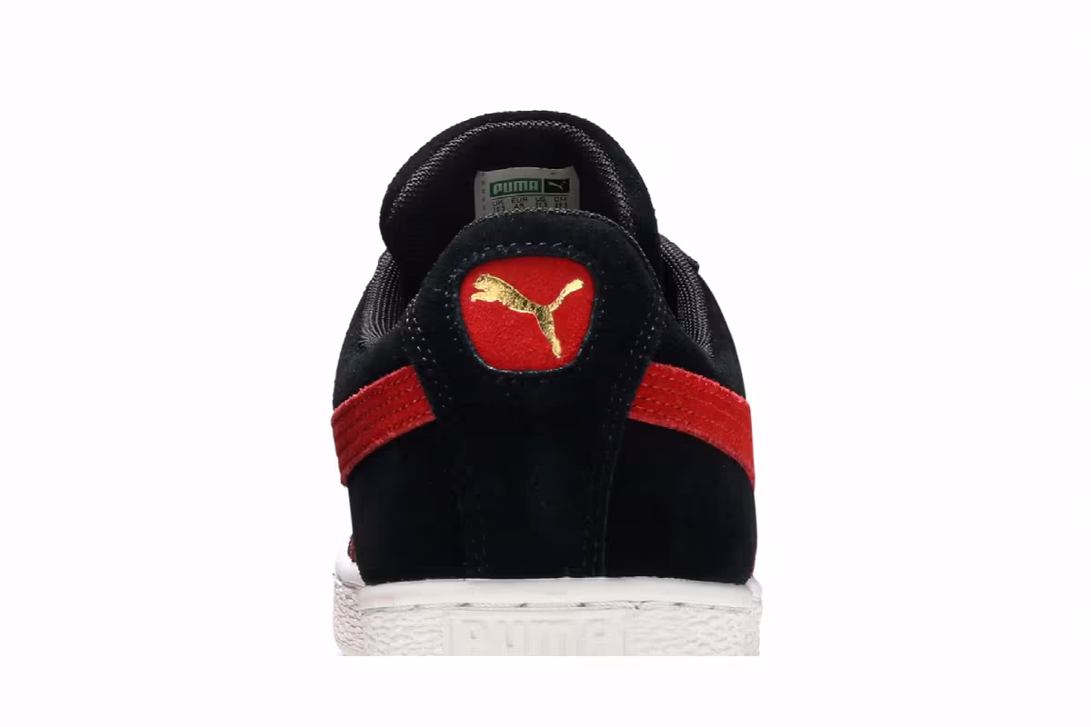 Puma Suede Classic Black Ribbon Red, view 8