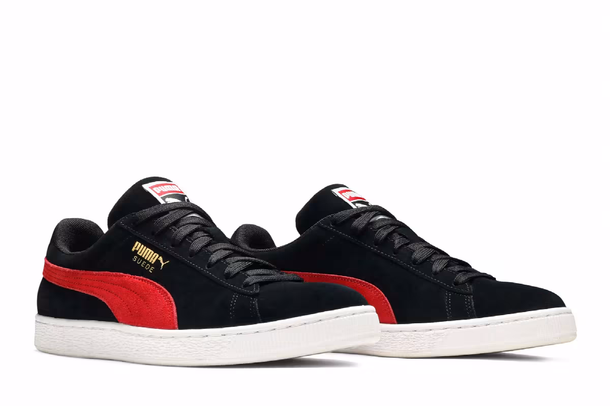 Puma Suede Classic Black Ribbon Red, view 9