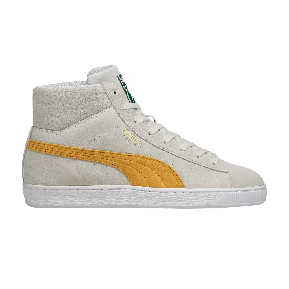 Puma Suede Mid 21 White Mineral Yellow