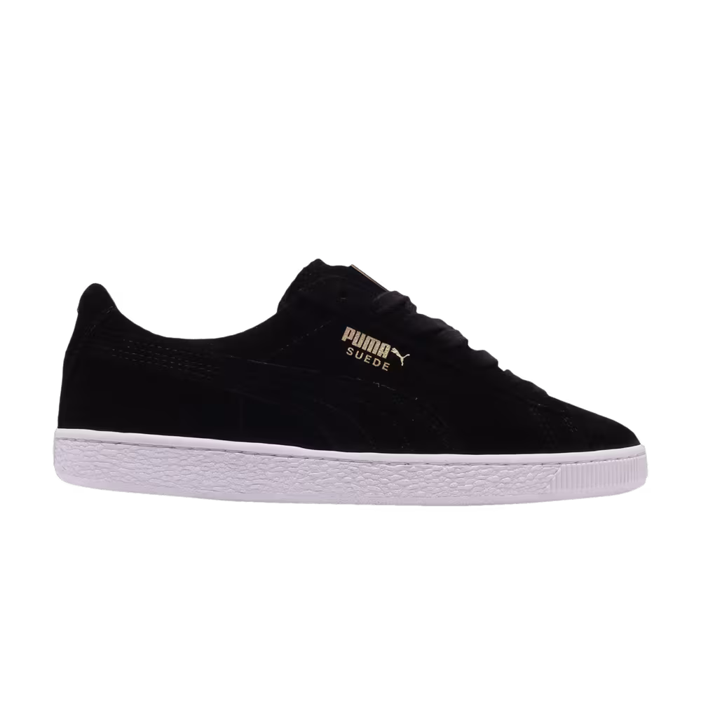 Puma Suede Classic Metal Badge Black White
