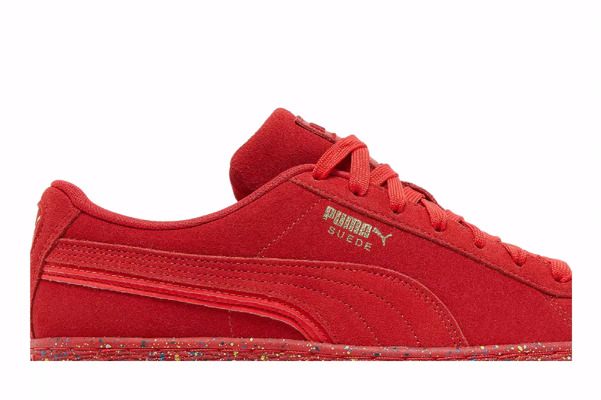 Puma Suede Triplex Mono Red Paint Splatter, view 3