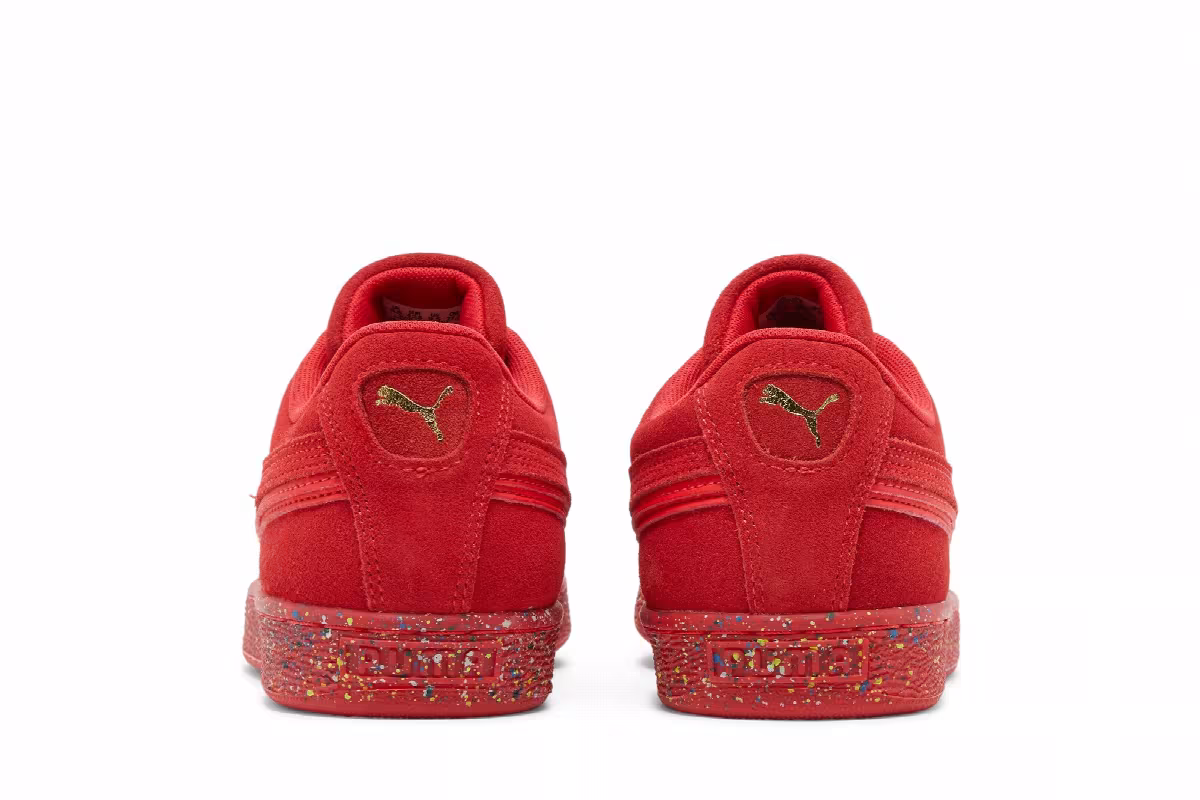 Puma Suede Triplex Mono Red Paint Splatter, view 7